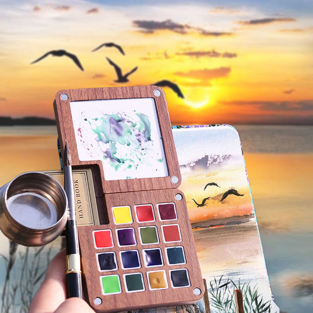 Smink Mini Watercolor Paint Pack for Portable Sketching