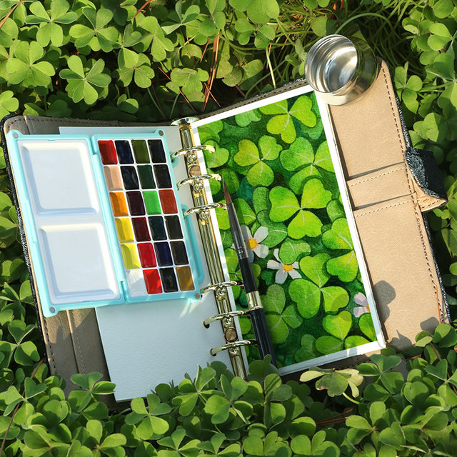 20% off travel watercolor loose-leaf notebook set