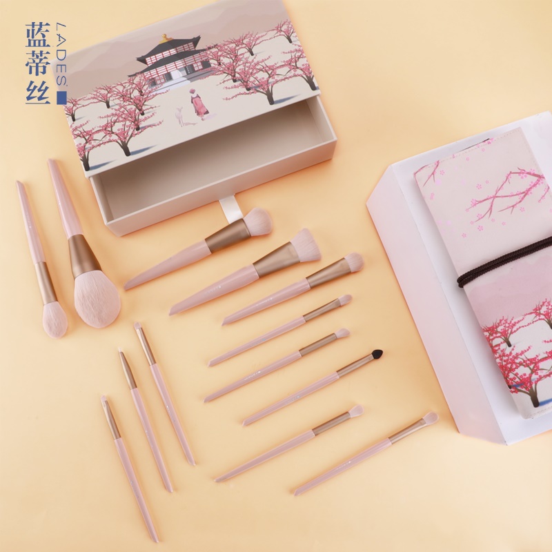 lades蓝蒂丝旗舰店LADES/蓝蒂丝新版樱庭13支化妆刷套刷散粉刷眼影刷全套美妆工具2