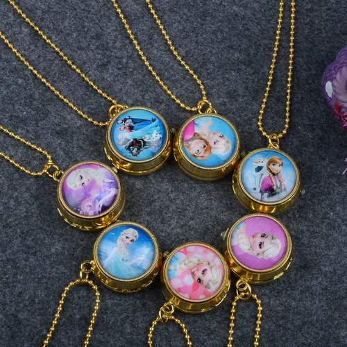 Детские часы для принцессы, мультяшное ожерелье, карманные часы, подвеска, подарок на день рождения