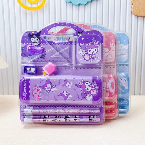 Канцтовары, пенал, подарочная коробка, мультяшный детский обучающий комплект для карандашей для школьников, подарок на день рождения