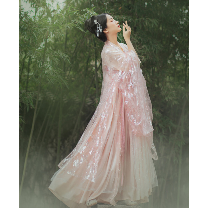 女鲛人泪花嫁大袖衫原创齐胸裙汉服 妃子络民族服装/舞台装