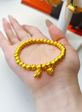 南非锡金两世欢莲蓬六毫米手环高级可水洗轻奢素圈不掉色爆款