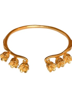 甜美铃兰花手镯灵动国风开口可调节高级感气质精致灵动网红手环女