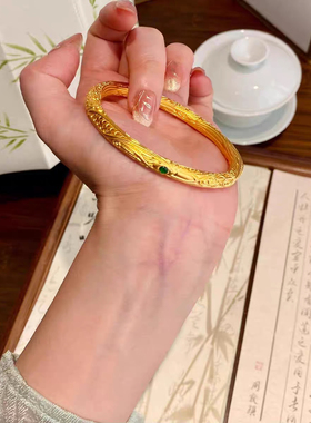 魔童乾坤降世哪吒同款手镯人气国漫手环沙金情侣复古镯子饰品闹海