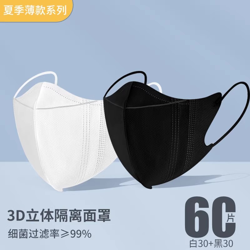 cos专用一次性口罩白色薄款女高颜值显脸小3d立体透气防护COSER版