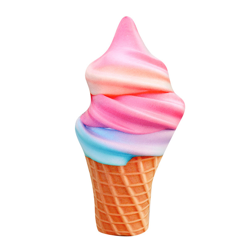 Simulation cartoon ice cream pillow plush toy ice cream cone children dancing props doll birthday gift