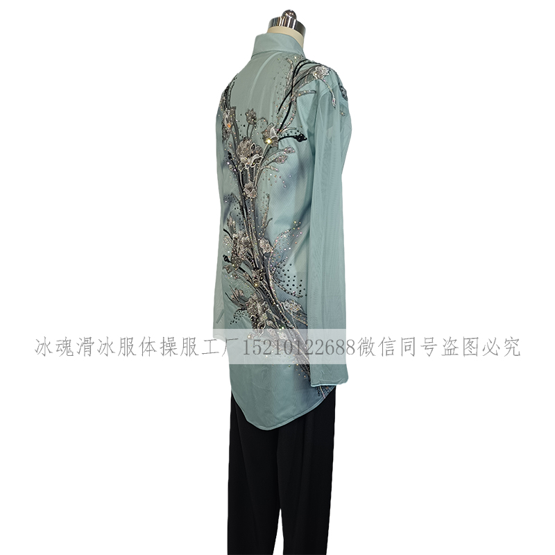 艺术体操花样滑冰服钢管吊带环杂技舞蹈成人儿童演出服装瑜伽训练-图2