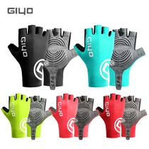 GIYO Breaking Wind Semi-Finger Gloves Mountain Road Bike Riding Short refer to male and female fitness sports anti-slip damping summer