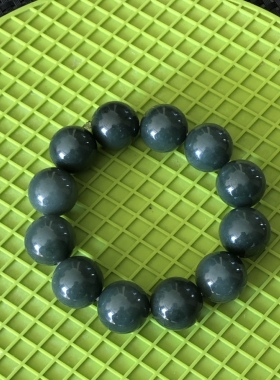 缅甸翡翠老坑老油青手串卡17加男士手串瑞丽吉云翡翠