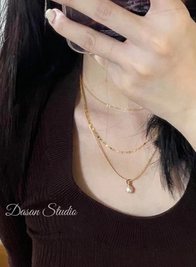 三层叠戴项链S925纯银三条百搭款