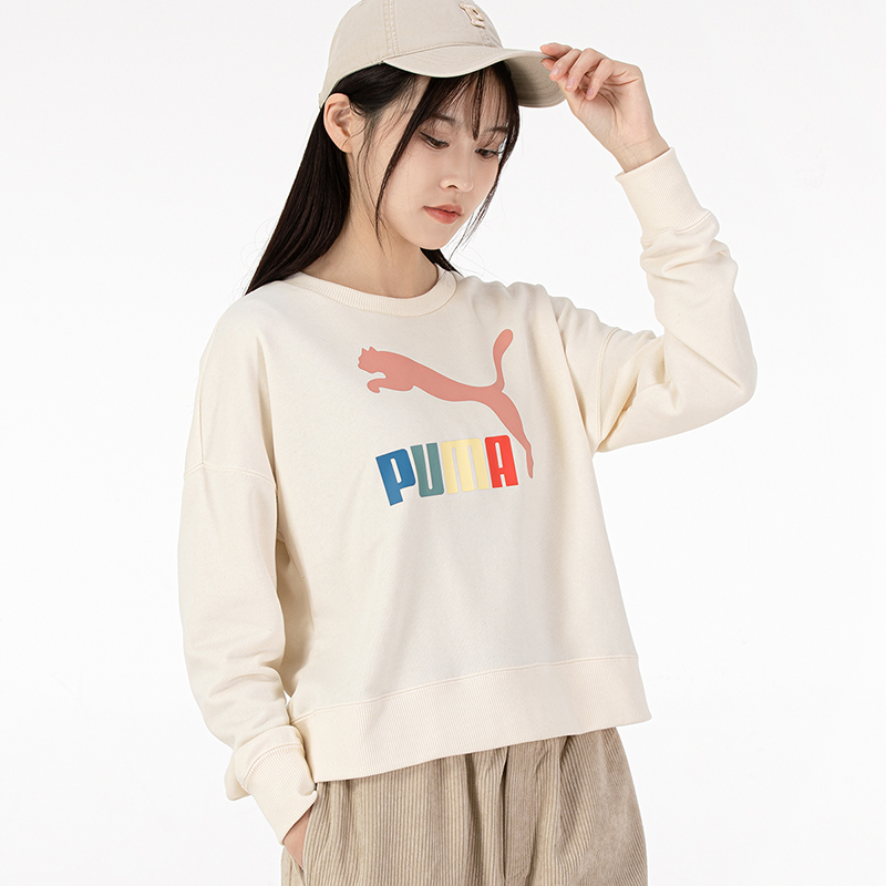 PUMA 彪马 2022年款 女式短款圆领纯棉卫衣 53527699 天猫优惠券折后￥179包邮（￥219-40）