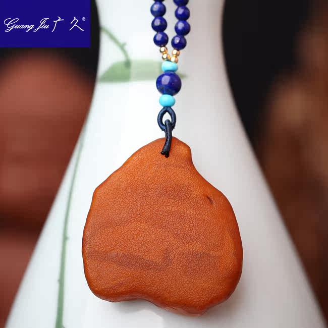 广久波罗的海天然蜜蜡原皮原石项坠 广久项链