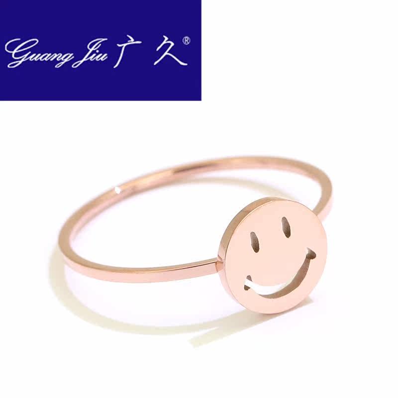 广久a1 18k玫瑰金食指戒 广久戒指/指环