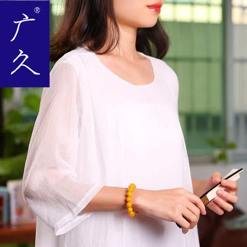 广久鸡油黄天然蜜蜡男士女款配原石 广久手链