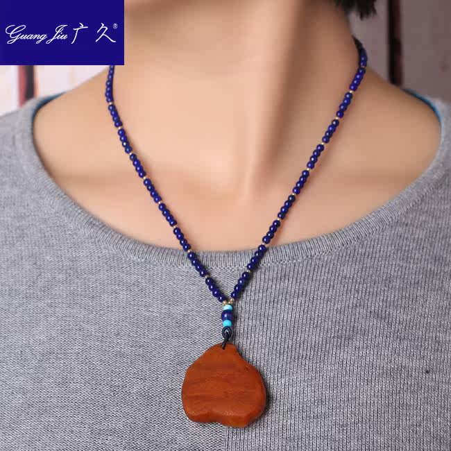 广久波罗的海天然蜜蜡原皮原石项坠 广久项链