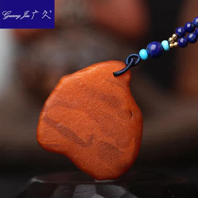 广久波罗的海天然蜜蜡原皮原石项坠 广久项链