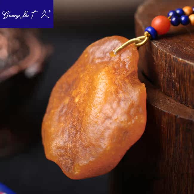 广久波罗的海天然蜜蜡一物一图项坠 广久项链