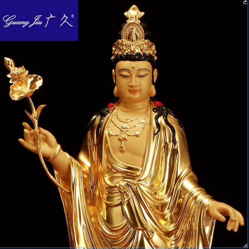 广久阿弥陀佛观音菩萨铜像纯铜佛像 广久摆件