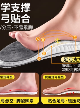 德训鞋专用足弓支撑鞋垫女新款