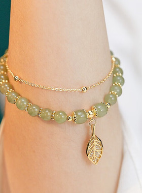 金枝玉叶仿和田玉手链高级感小众设计中国风百搭手链