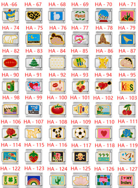 英国时尚复古不绣钢弹力9MM模块朋克大宝石DIY派对意大利组合手链