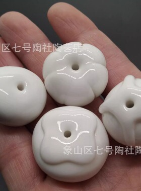 手工捏坯陶瓷香插线香座日式香托迷你香立景德镇高温白瓷香炉