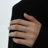 Celebrity style titanium steel cross ring