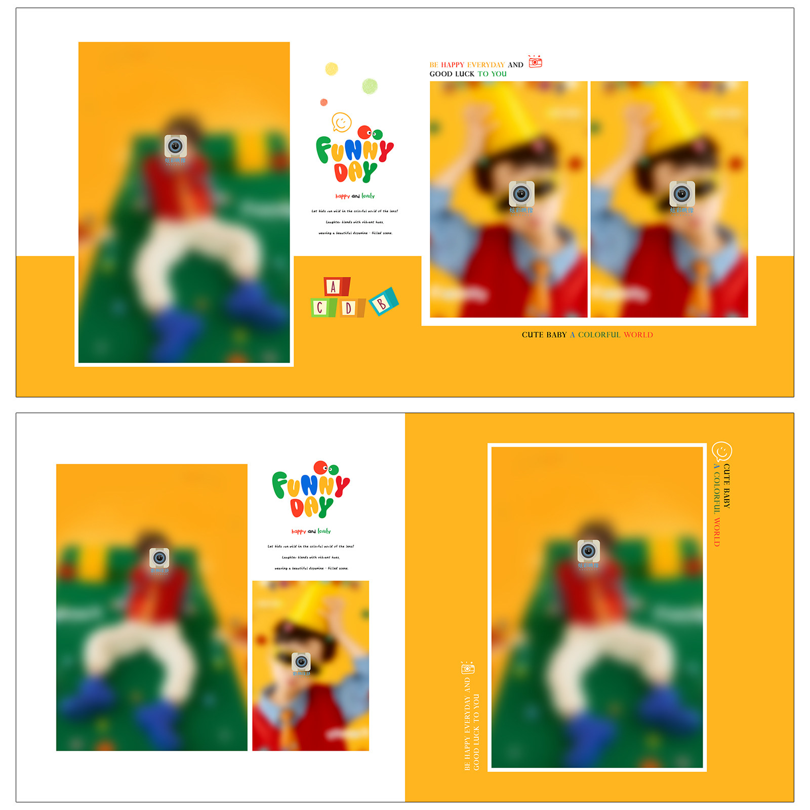 589新款多巴胺儿童PSD相册模板潮童时尚简洁N8排版设计素材方版,淘宝优惠券,粉丝福利购,淘宝优惠卷