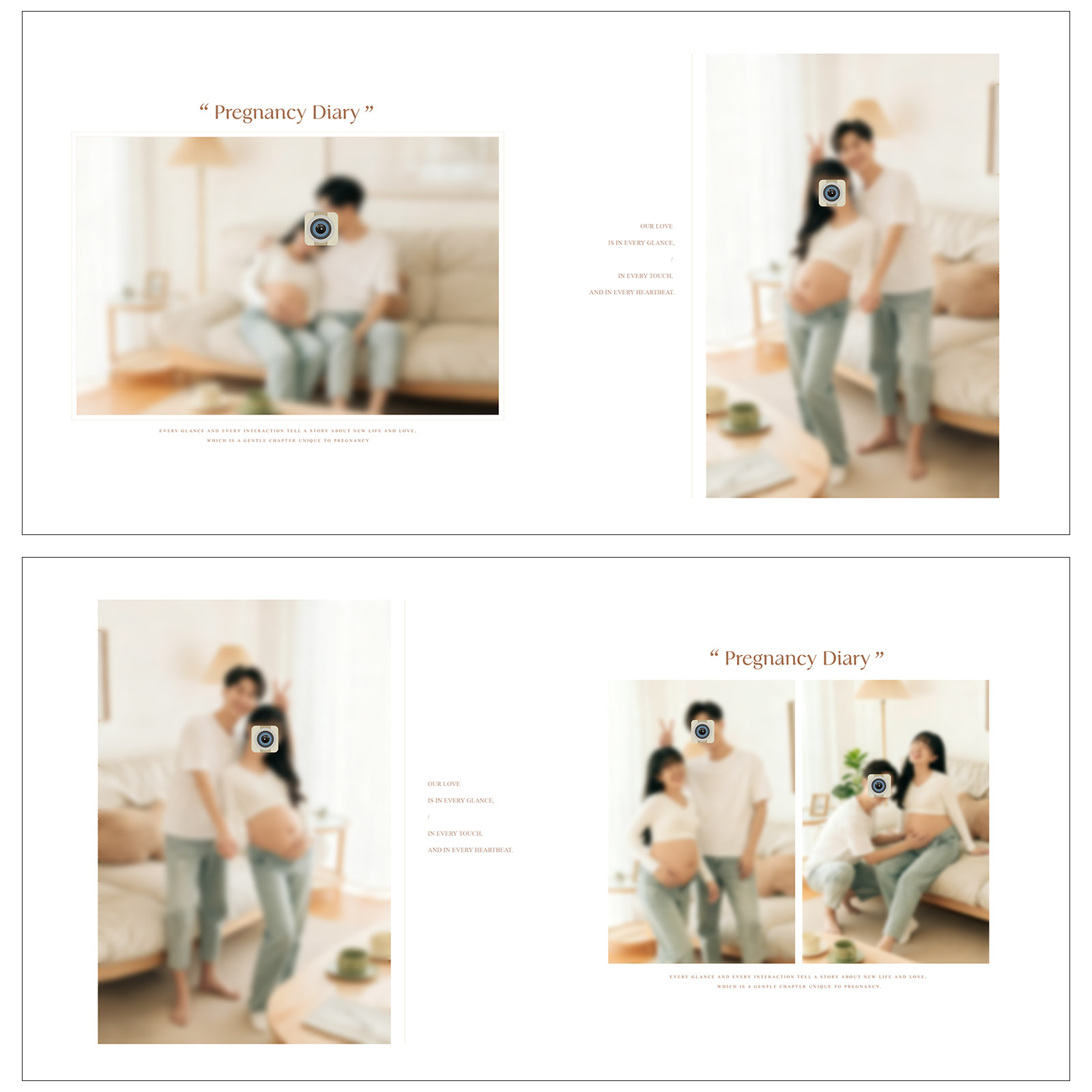 Y21新款居家孕妇写真PSD相册模板孕妈简洁摄影楼排版N8设计素材方,淘宝优惠券,粉丝福利购,淘宝优惠卷