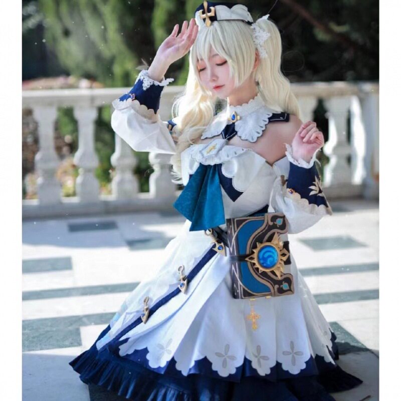 原神cos服初始五星芭芭拉cos御姐全套装动漫cosplay服装女演出服_虎窝淘