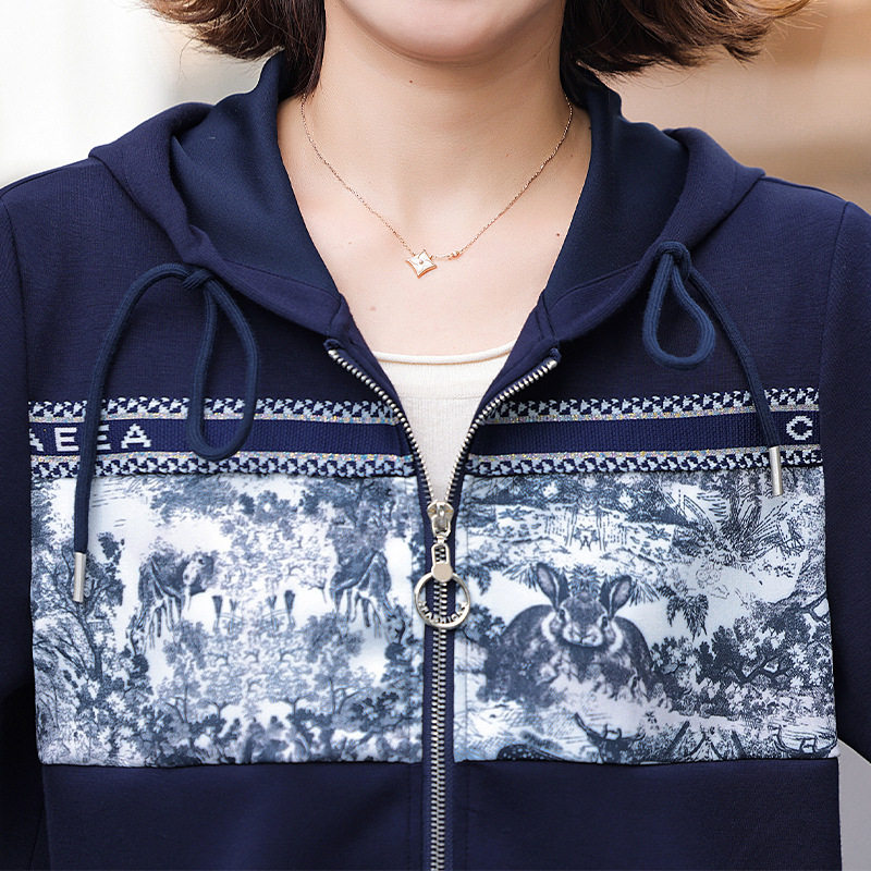 恒源祥妈妈秋装外套2025新款中老年运动套装女春秋贵夫人洋气拼接,淘宝优惠券,粉丝福利购,淘宝优惠卷