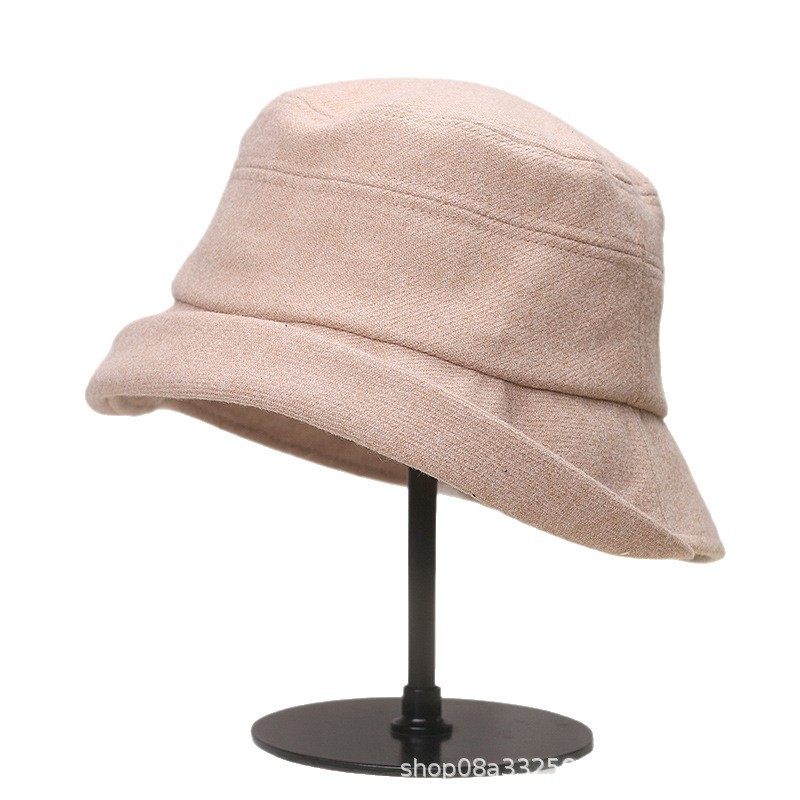 香港潮牌日系复古毛呢渔夫帽子女士春秋新款大檐卷边盆帽显脸小素,淘宝优惠券,粉丝福利购,淘宝优惠卷