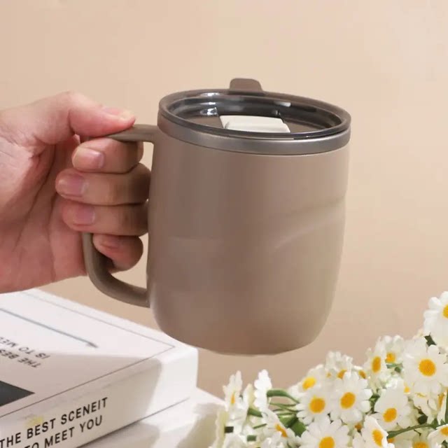 ຈອກ titanium ບໍລິສຸດທີ່ມີຝາປິດ, ຈອກນ້ໍາມູນຄ່າສູງ, ຄູ່ສູນຍາກາດສອງຊັ້ນ, ຈອກກາເຟໃນຫ້ອງການ, ຈອກທີ່ມີເສັ້ນຜ່າກາງຂະຫນາດໃຫຍ່