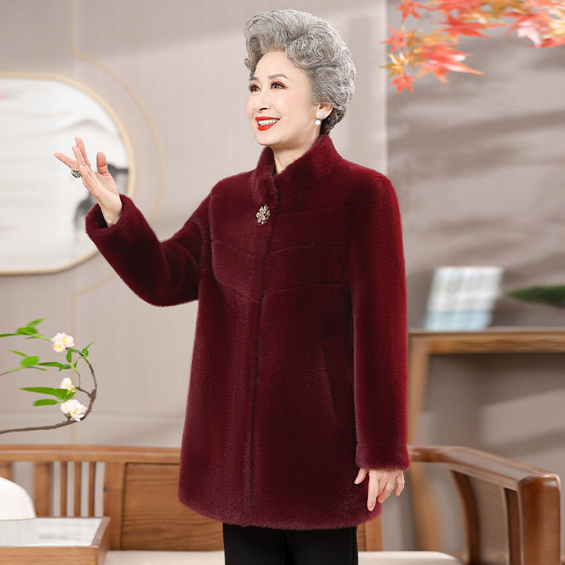 恒源祥奶奶冬装貂绒外套过年新款加厚妈妈秋冬季大衣女老年人老人,淘宝优惠券,粉丝福利购,淘宝优惠卷