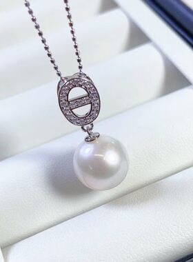 天然珍珠吊坠女款锁骨链简约风格饰品礼物送女友闺蜜生日礼物