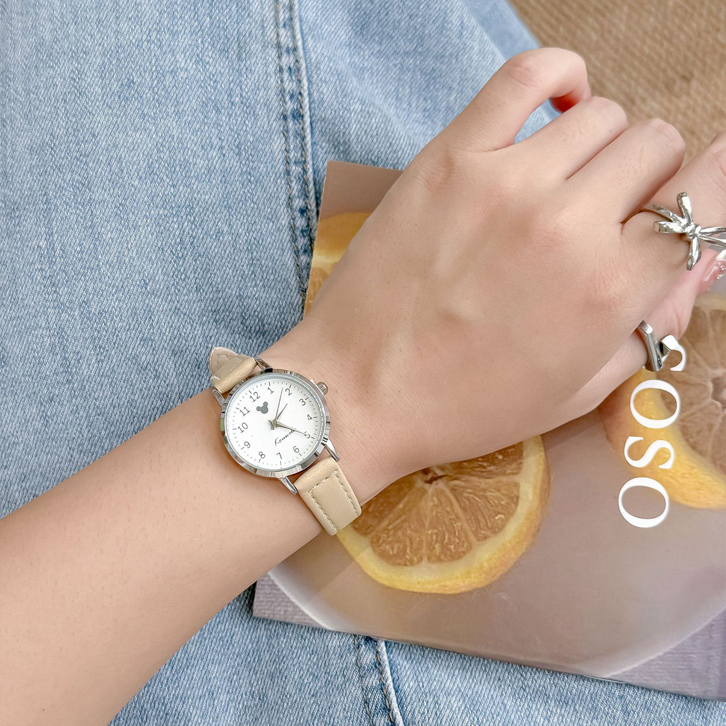 米奇儿童手表女小学生初中生6到12岁2025新款只看时间指针石英表,淘宝优惠券,粉丝福利购,淘宝优惠卷