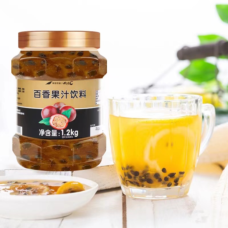 鲜活百香果酱整箱 优果c百香果茶水果酱含果肉蜂蜜花果茶饮料 - 图1