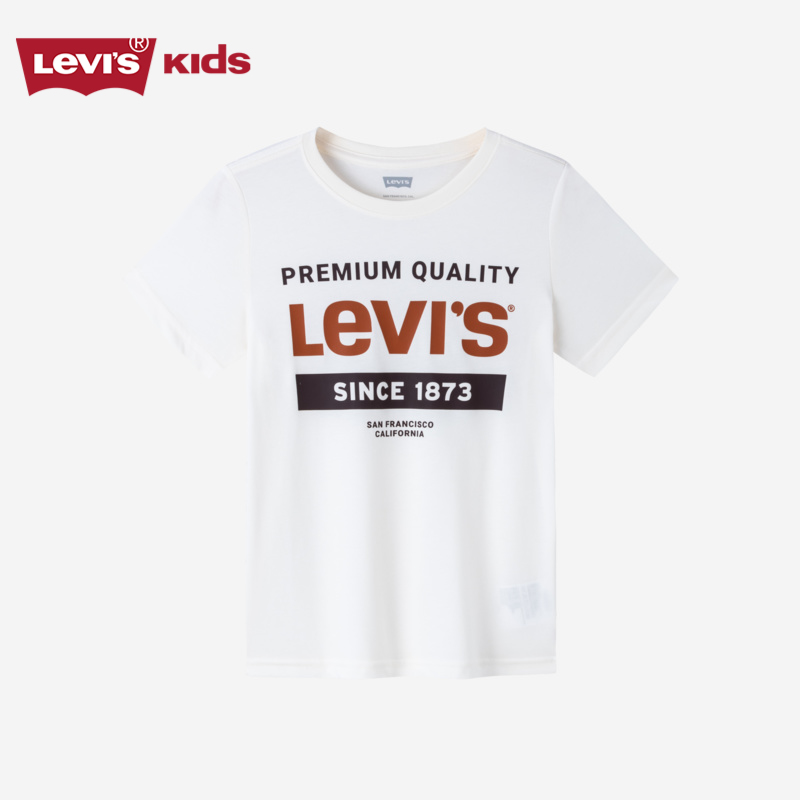 Levi's李维斯儿童装短袖T恤纯棉2023夏新款中大童潮上衣男童半袖 - 图3