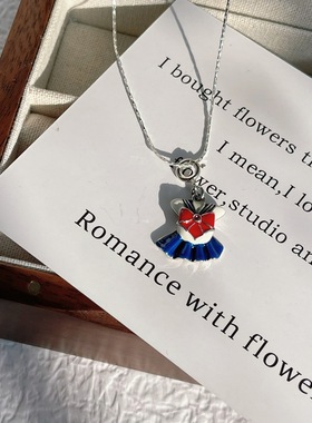 925纯银美少女战士cosplay服装吊坠单坠女高级感小众卡通饰品