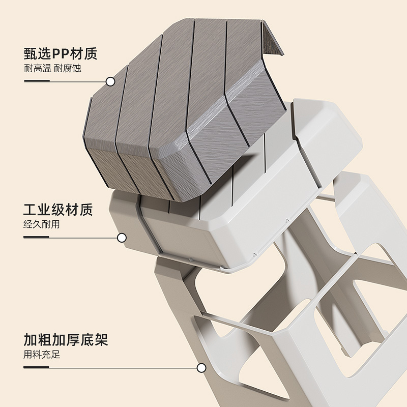 塑料凳子加厚家用可叠放餐桌高凳北欧简约成人时尚椅子熟胶矮凳子