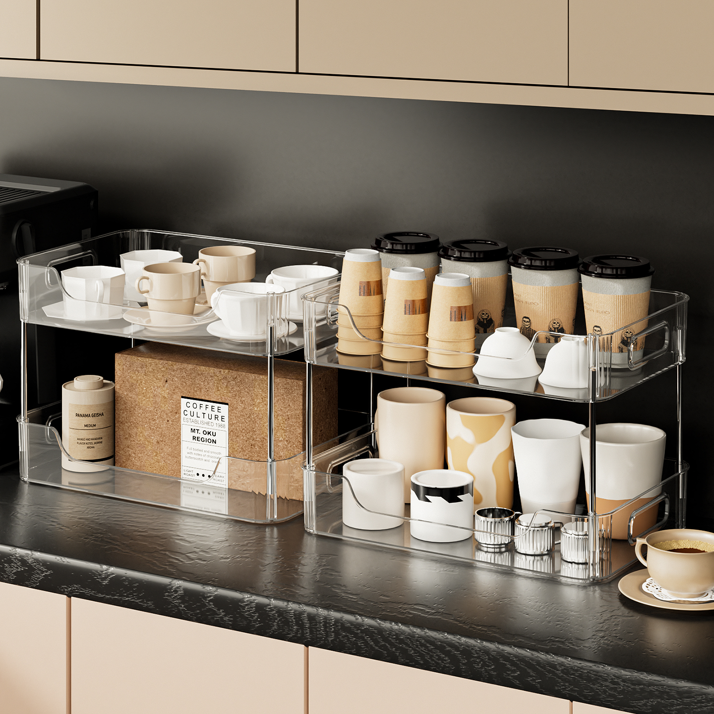 Cup storage rack desktop sideboard