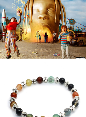 【ICEJAG】美式嘻哈专辑配色说唱天然石手链十字架手链串珠手环