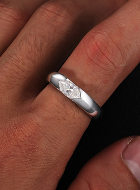 【ICEJAG】S925纯银莫桑石戒指可开口轻奢时尚莫桑石荷鲁斯戒指