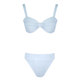 Oceanmystery new 2022 blue small fresh island hot spring vacation swimsuit female gathers bikini