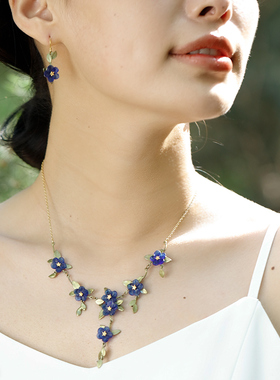 纽约手绘轻奢复古毛衣链