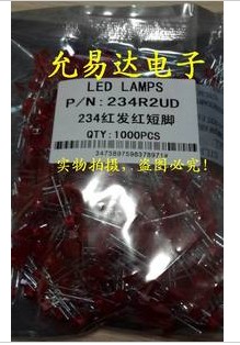 2*3*4方形红色发光二极管 红发红LED灯 高亮【100只】17元/K