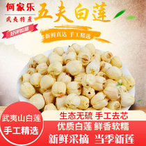 Ho Jiale Fujian Wuyi Mountain Special Property 2023 Fresh Go to Core Lotus Seeds Dry Goods Unintentional Five Fu White Lotus 500g