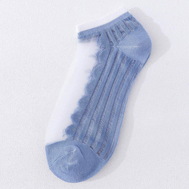 夏季ins潮白色日系透明隐形袜子 巴莱图短袜/打底袜/丝袜/美腿袜