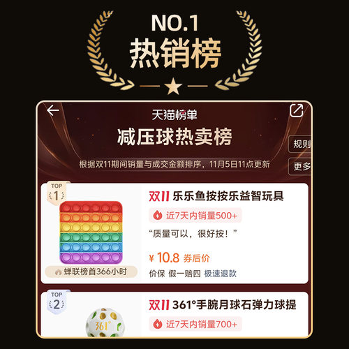 网红按按乐儿童益智女孩高端玩具解减压彩虹捏捏乐可啃咬挤宝宝男 - 图3